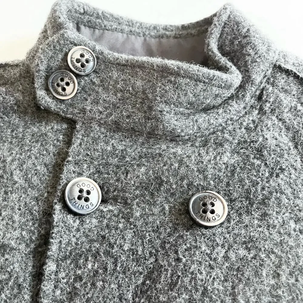 Zara boys gray polar fleece coat jacket size 8
